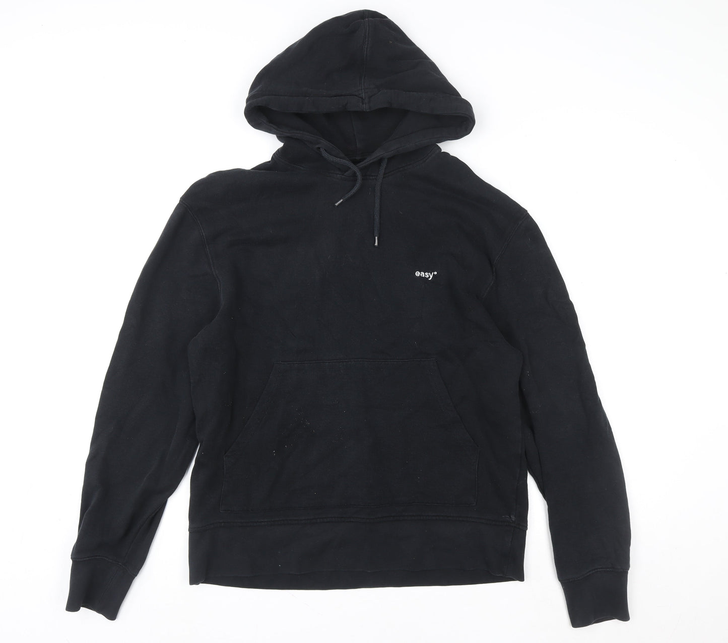 Topman Unisex Black Pullover Hoodie Size S Cotton Casual Sweatshirt