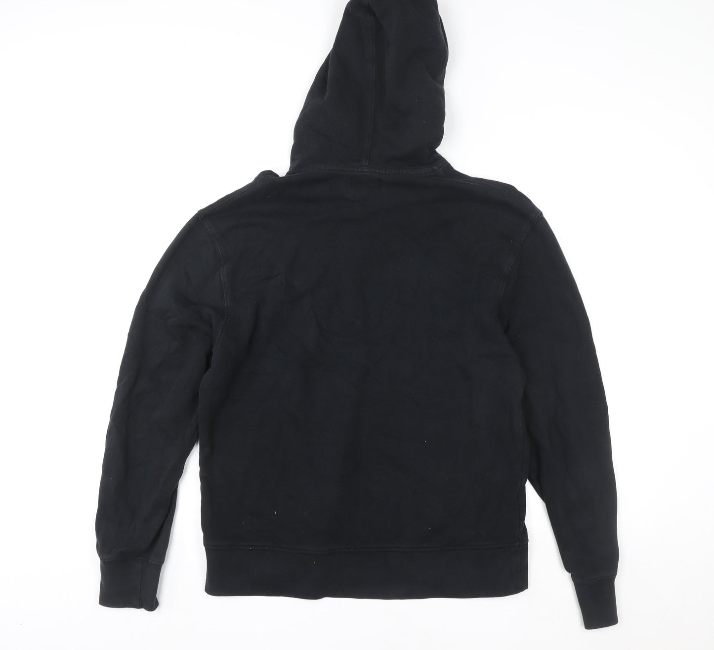Topman Unisex Black Pullover Hoodie Size S Cotton Casual Sweatshirt