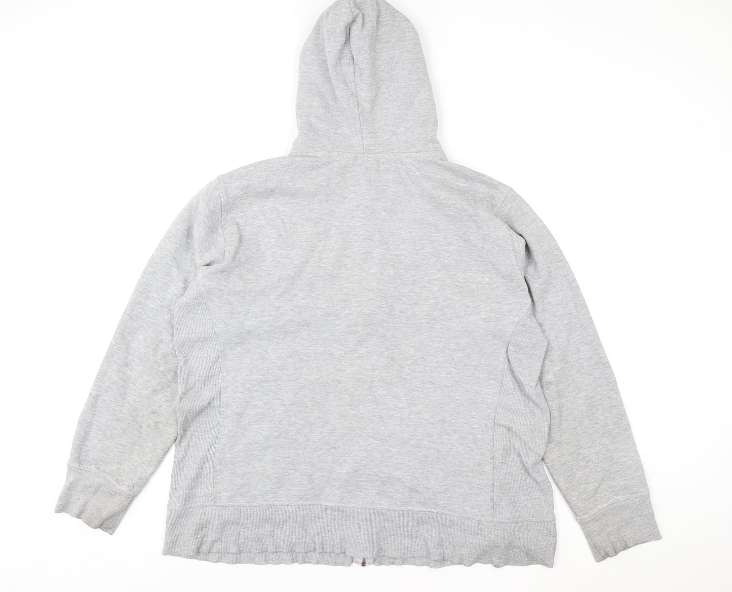 TOG24 Women’s Grey Hooded Zip Up Cotton Blend Jacket Size 18