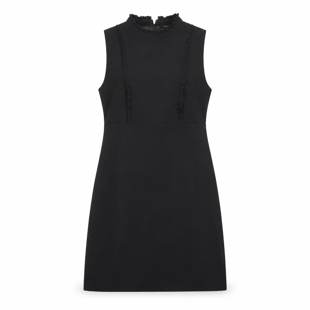 New Look Women Black Size 12 High Neck Sleeveless Shift Dress
