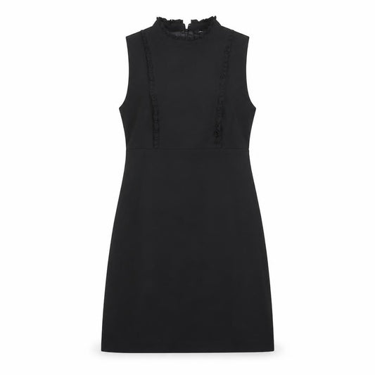 New Look Women Black Size 12 High Neck Sleeveless Shift Dress