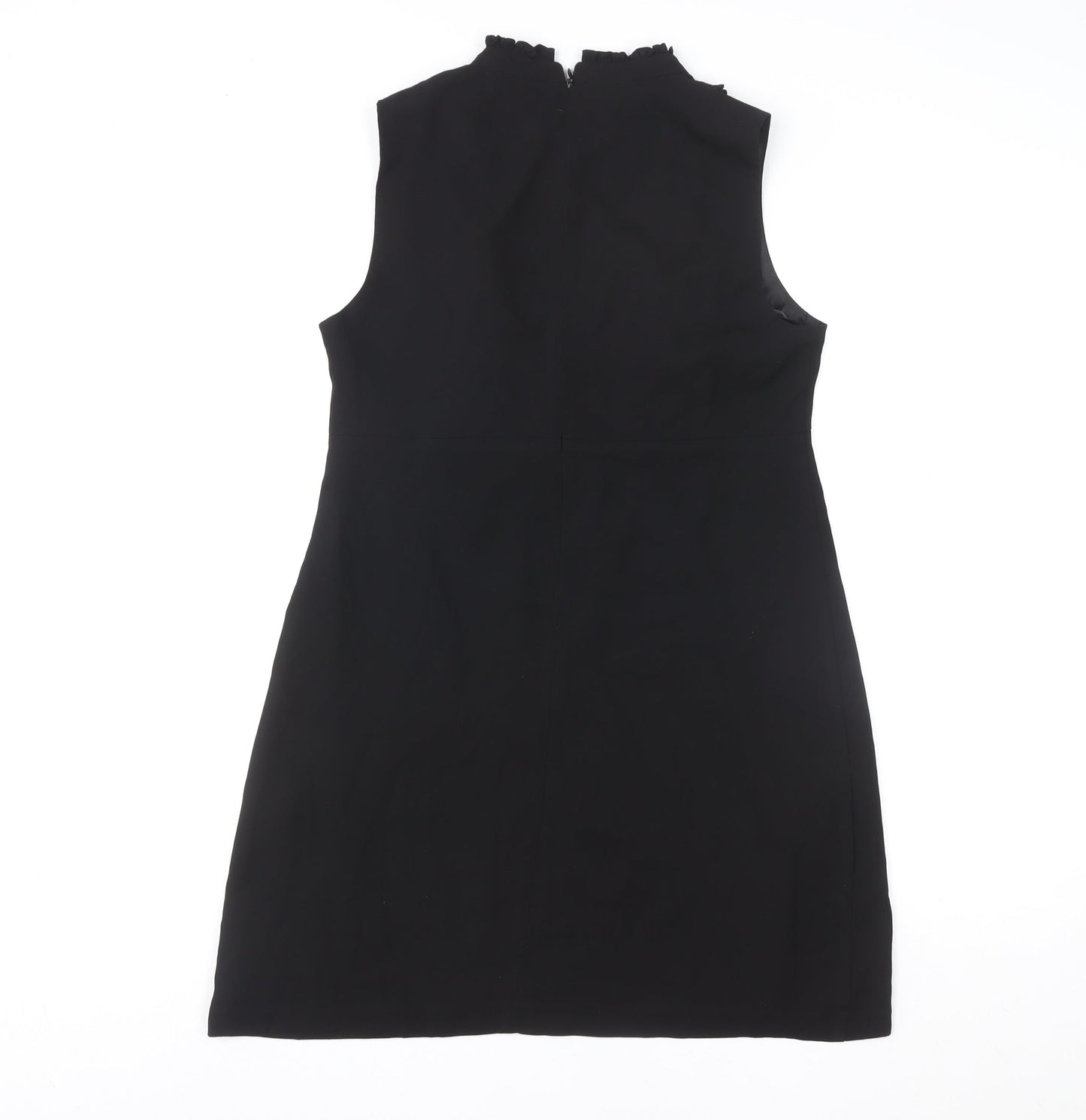 New Look Women Black Size 12 High Neck Sleeveless Shift Dress