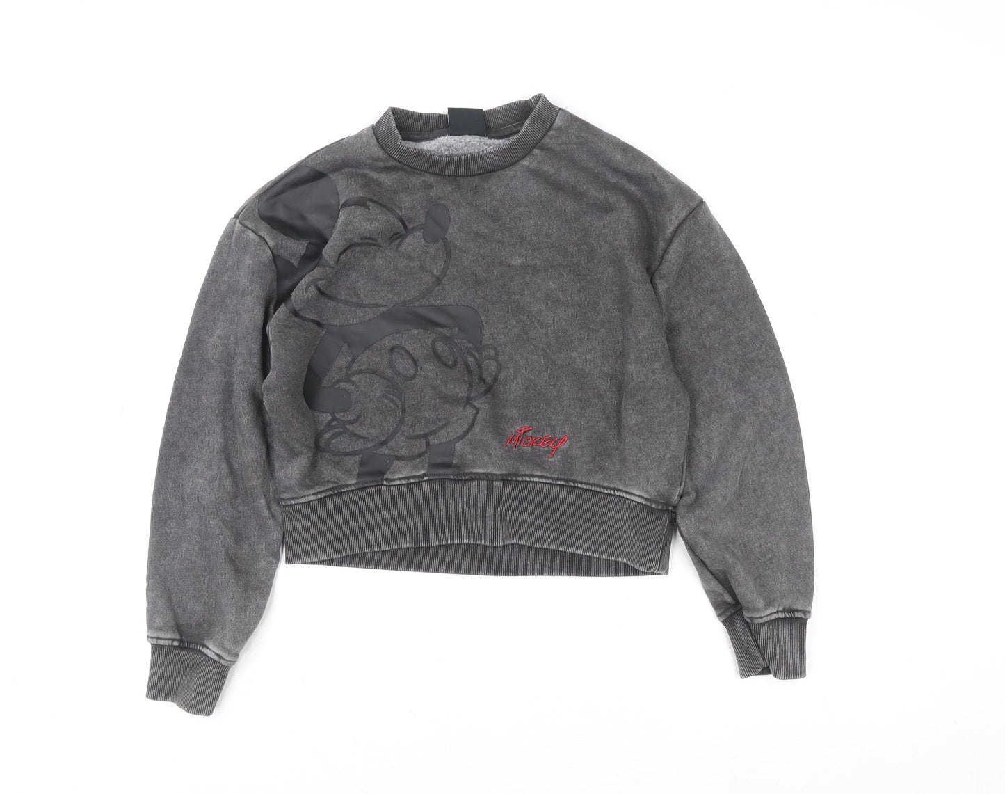 Primark Girls Grey Mickey Mouse Pullover Sweatshirt 10-11 Years Disney 146cm