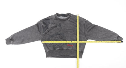 Back view of Primark girls’ grey mickey mouse pullover sweatshirt 10-11 years disney 146cm