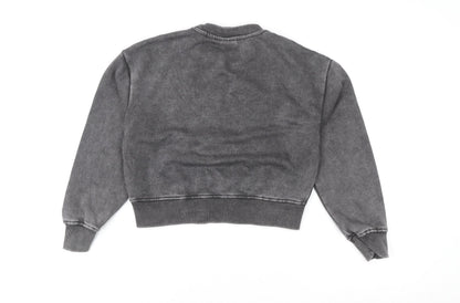 Close-up detail of Primark girls’ grey mickey mouse pullover sweatshirt 10-11 years disney 146cm