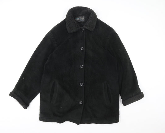 Forecaster Men's Black XS Fleece Overcoat with Button Closure