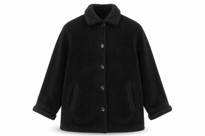 Forecaster Men's Black XS Fleece Overcoat with Button Closure