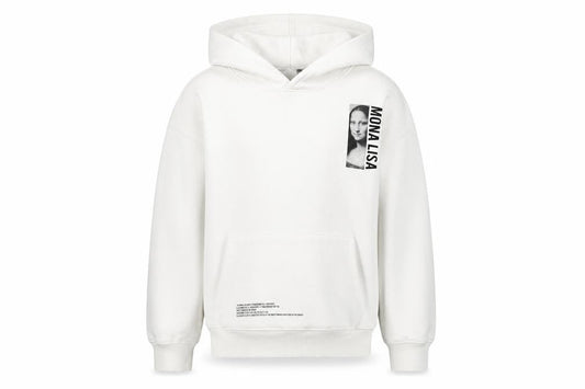 Zara Girls White Mona Lisa Graphic Pullover Hoodie 13-14 Years