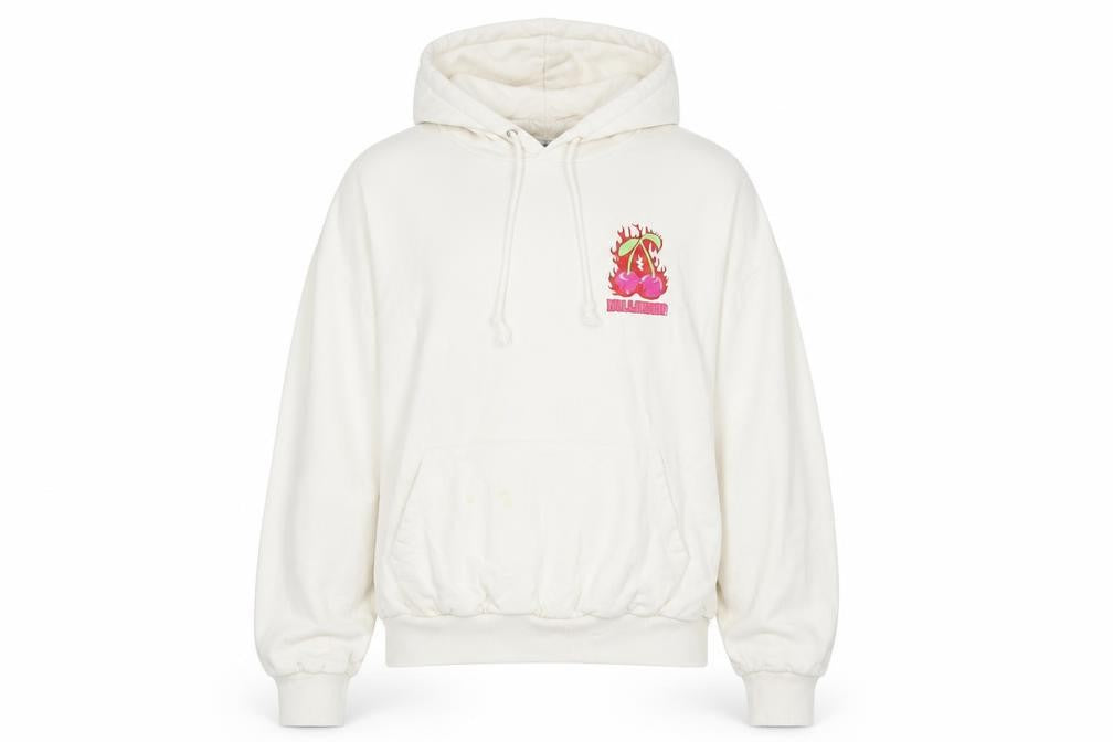 Collusion Women White Small Graphic Print Pullover Hoodie
