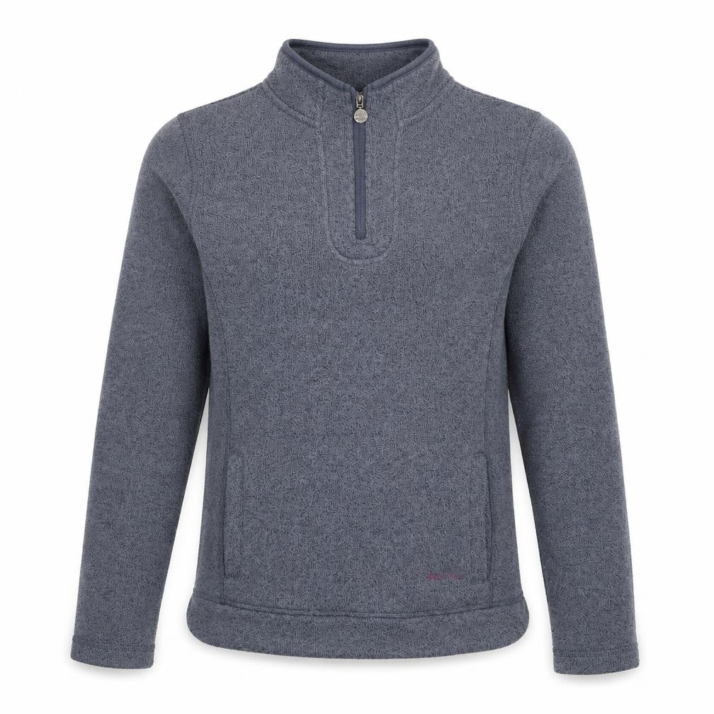 Weird Fish Blue 1/4 Zip Fleece Sweatshirt Unisex Adults Size 8 Regular Fit