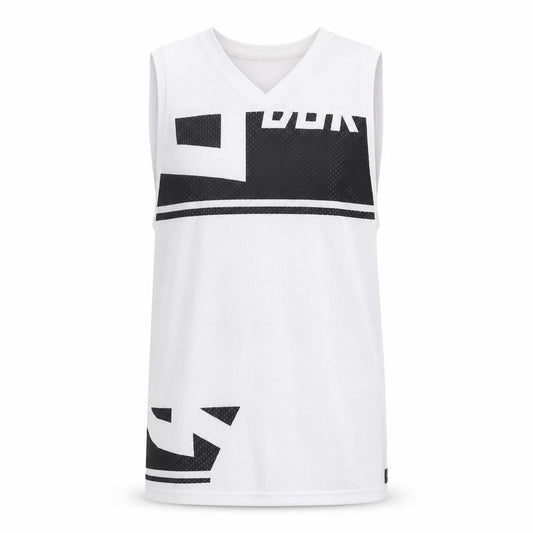 Reebok Mens White Sleeveless Mesh Tank Top L Sports Jersey