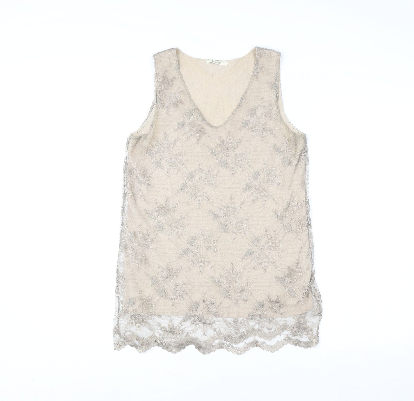 Devernois Women's Beige Lace Camisole Tank Top Size 10