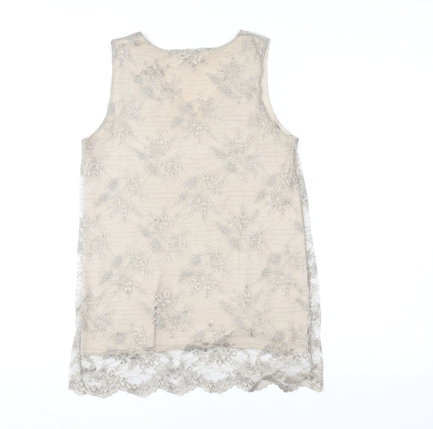 Devernois Women's Beige Lace Camisole Tank Top Size 10