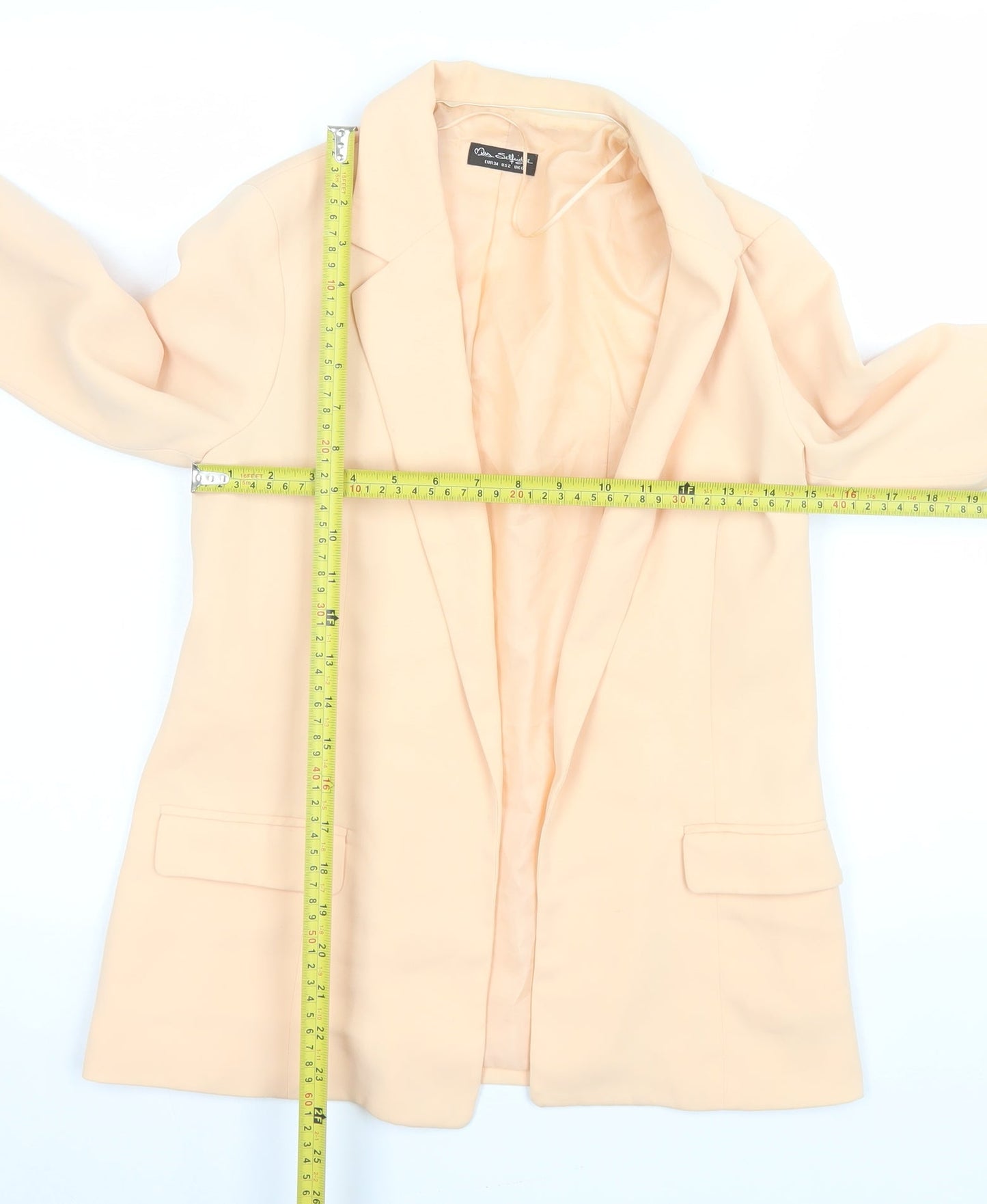 Miss Selfridge Women’s Beige Blazer UK 6 Regular Single-Breasted