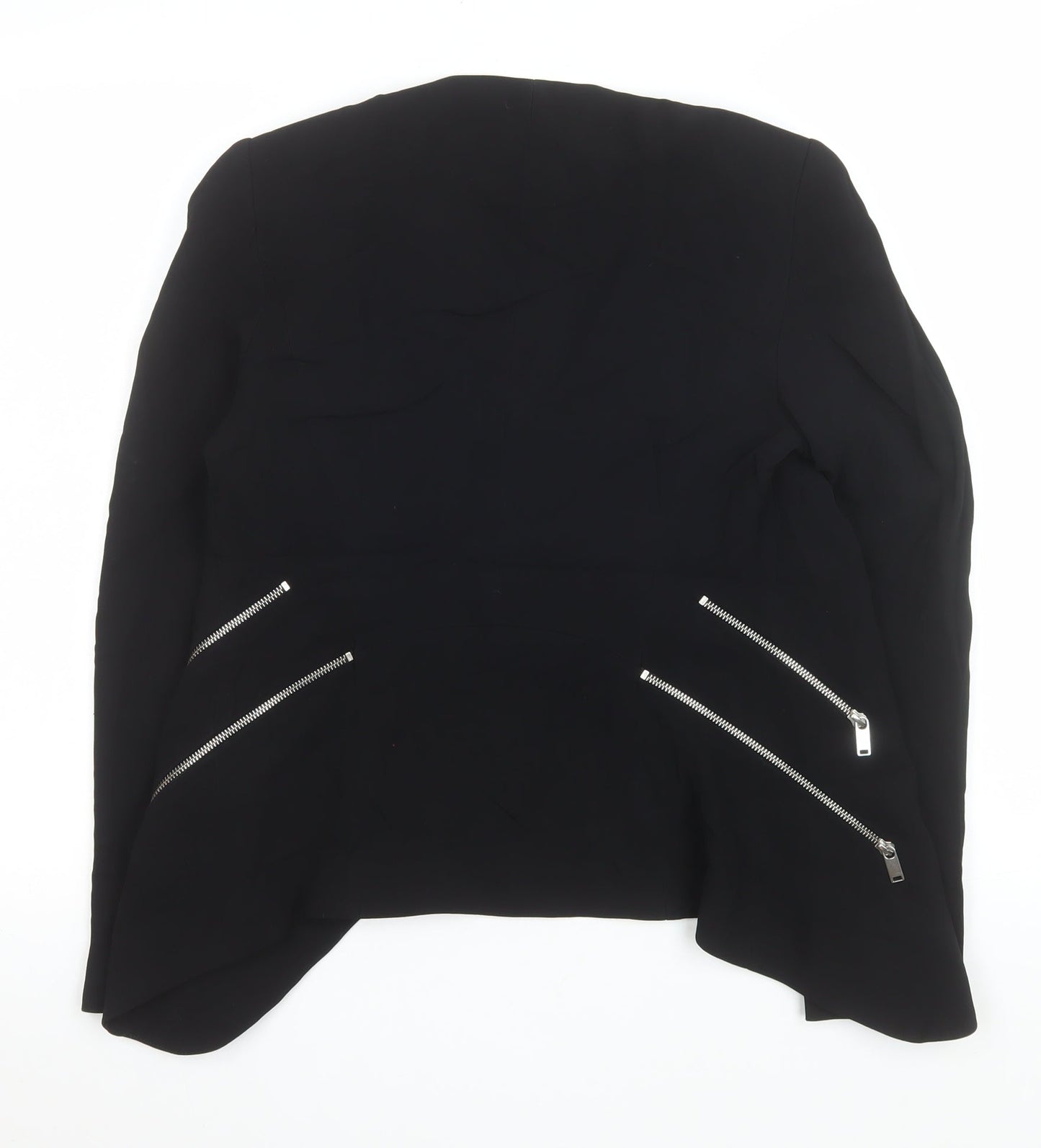 Zara Woman Black Slim Fit Tailored Blazer Jacket UK 8