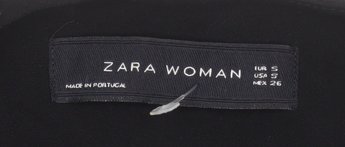 Zara Woman Black Slim Fit Tailored Blazer Jacket UK 8