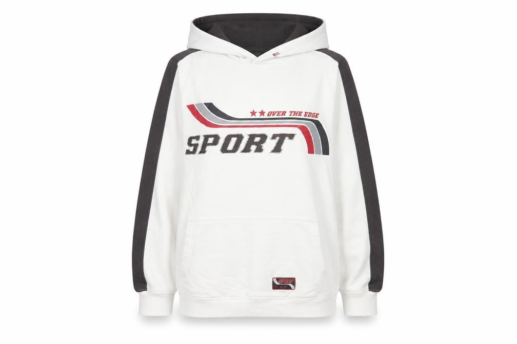 Rebel Teens White & Black Sport Hoodie 31-32in Chest Pullover
