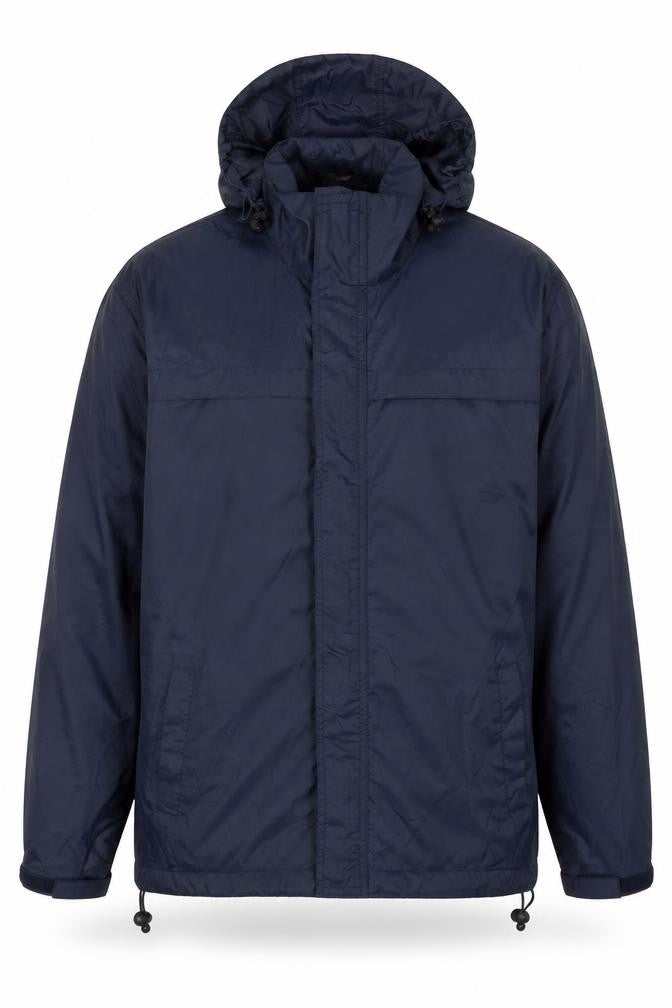 Project Basic Men's Blue Hooded Windbreaker Jacket Size M