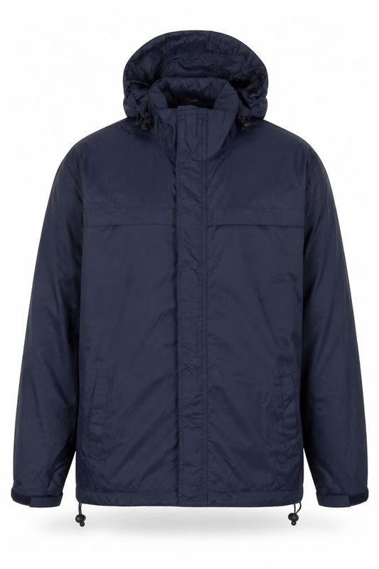 Project Basic Men's Blue Hooded Windbreaker Jacket Size M