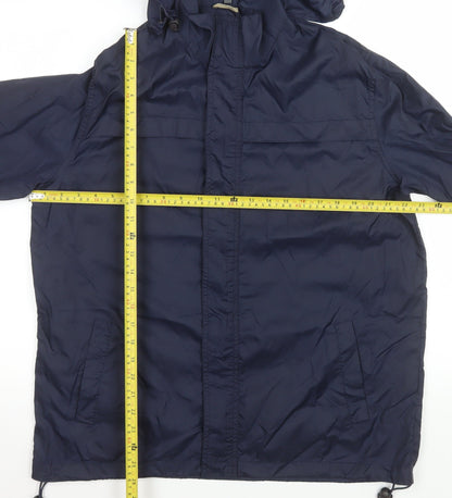 Project Basic Men's Blue Hooded Windbreaker Jacket Size M