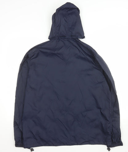 Project Basic Men's Blue Hooded Windbreaker Jacket Size M