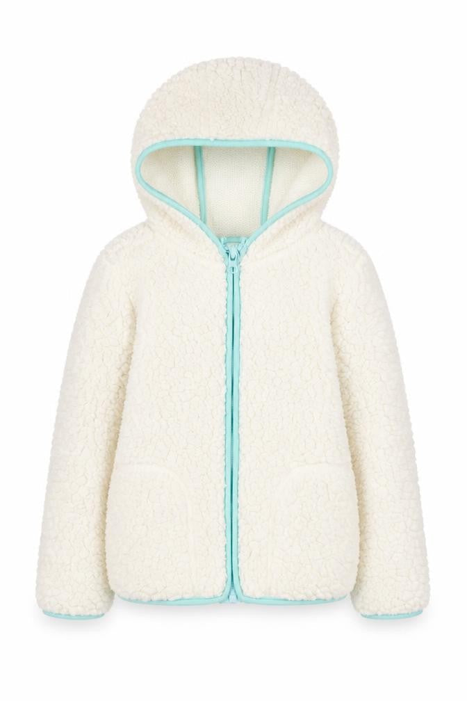 Crane Girls Ivory Hooded Fleece Full Zip Jacket 7-8 Years