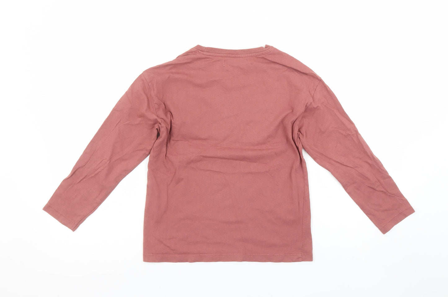 Zara Boys Pink Long Sleeve Skateboard Graphic Cotton T-Shirt 8 Years