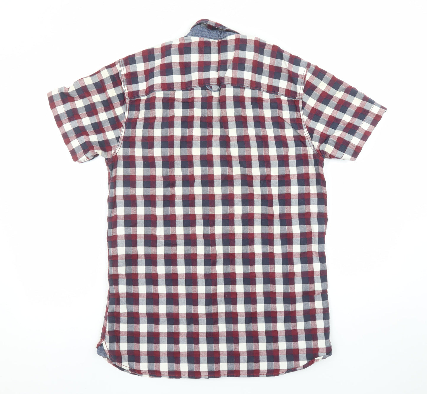 Jack & Jones Men’s Multicoloured Check Cotton Short Sleeve Shirt Size M