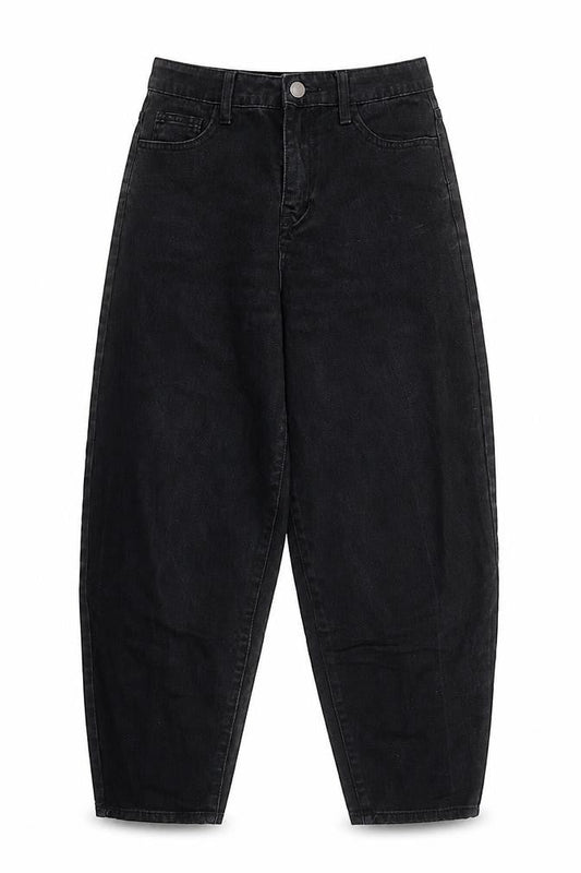 Vila Womens Black High Rise Mom Jeans Size 10 Relaxed Fit