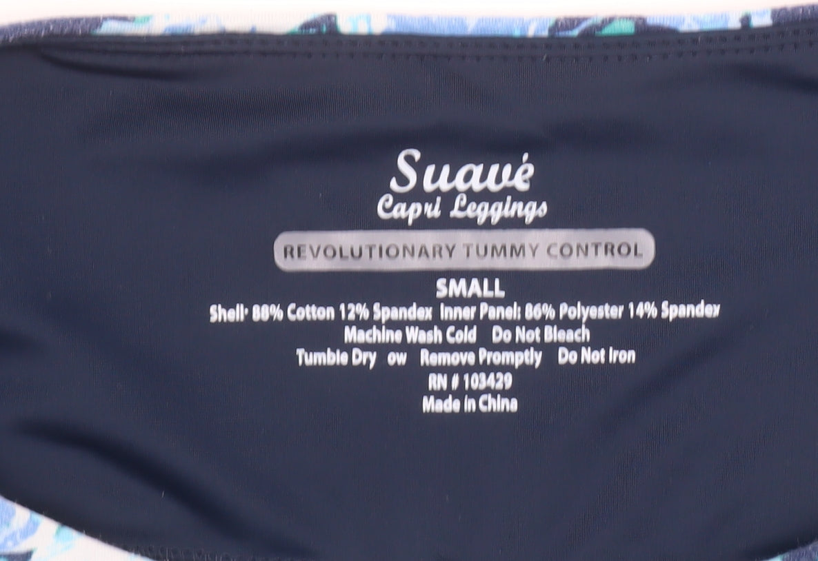 Suavé Womens Multicoloured Floral Capri Leggings Small