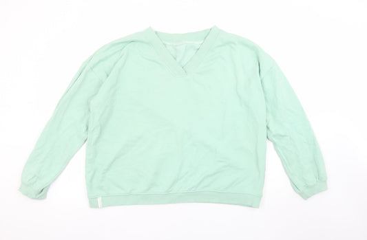 Bekkin Women’s Mint Green XXL V-Neck Pullover Sweatshirt