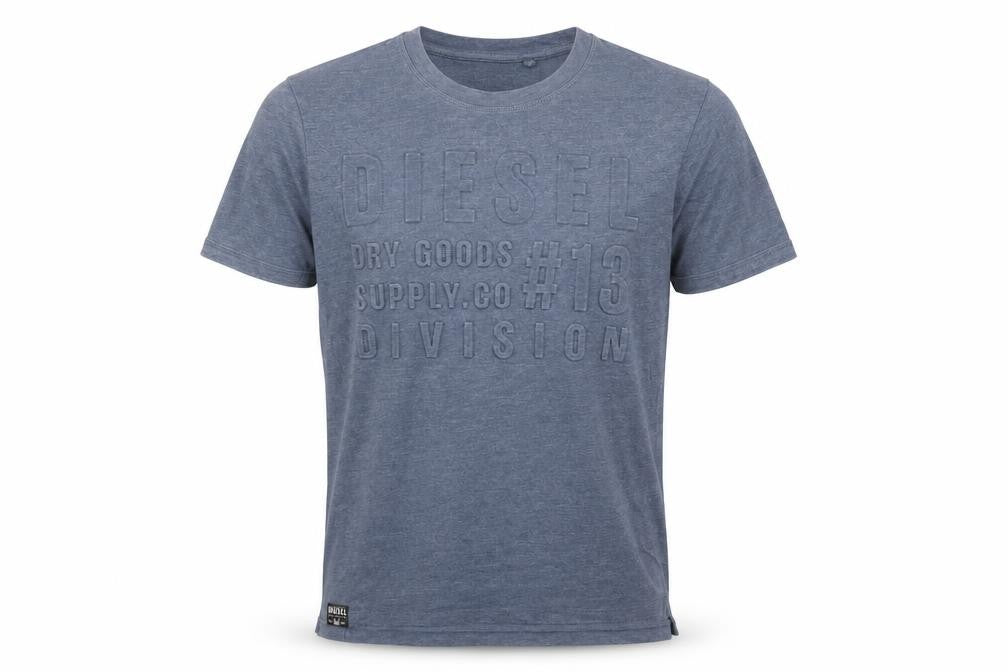 Diesel Men's Blue Crew Neck Short Sleeve Graphic T-Shirt Medium