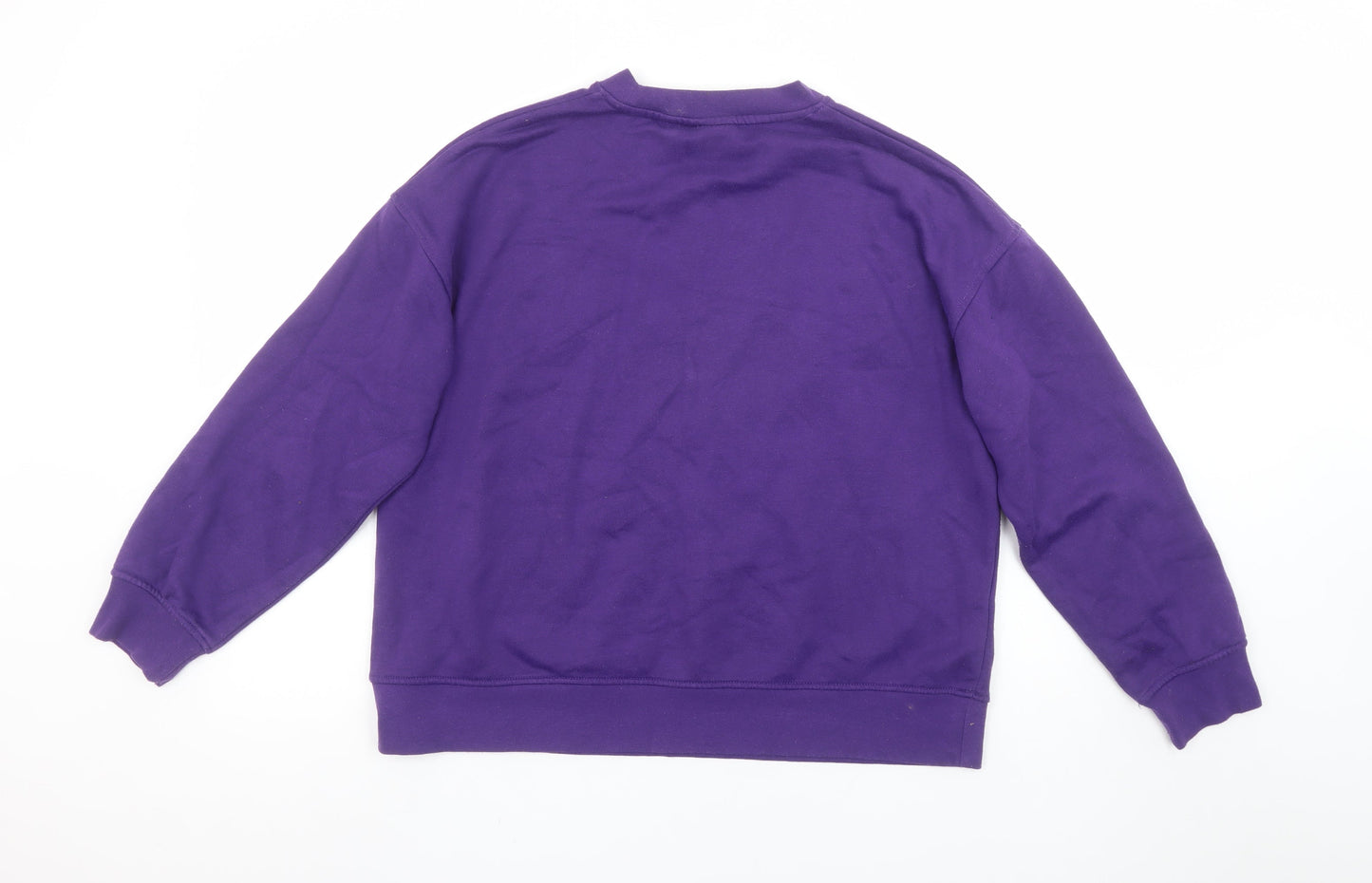 Looney Tunes Women's Purple Sweatshirt S 10/12 Crew Neck Daffy Bugs