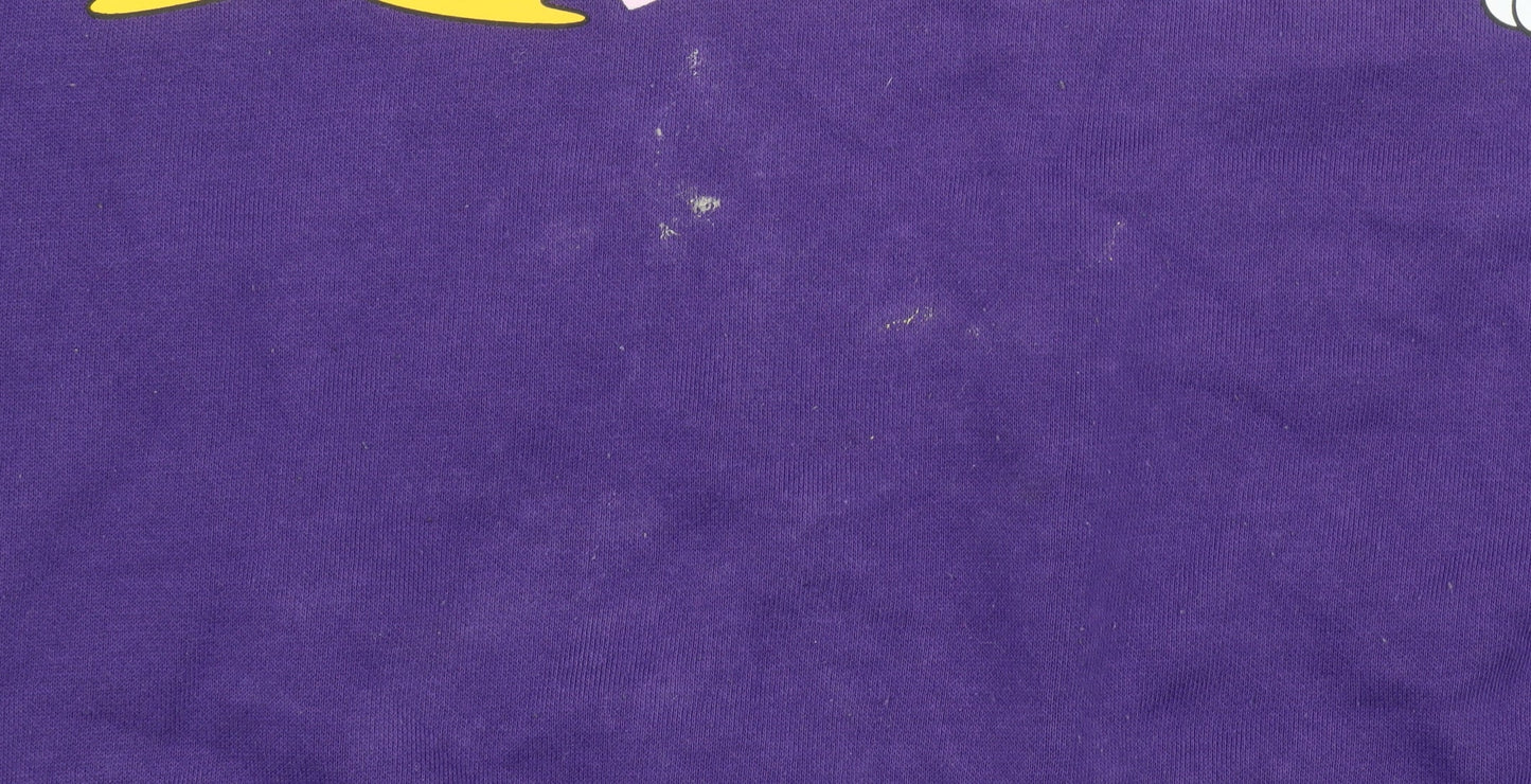 Looney Tunes Women's Purple Sweatshirt S 10/12 Crew Neck Daffy Bugs