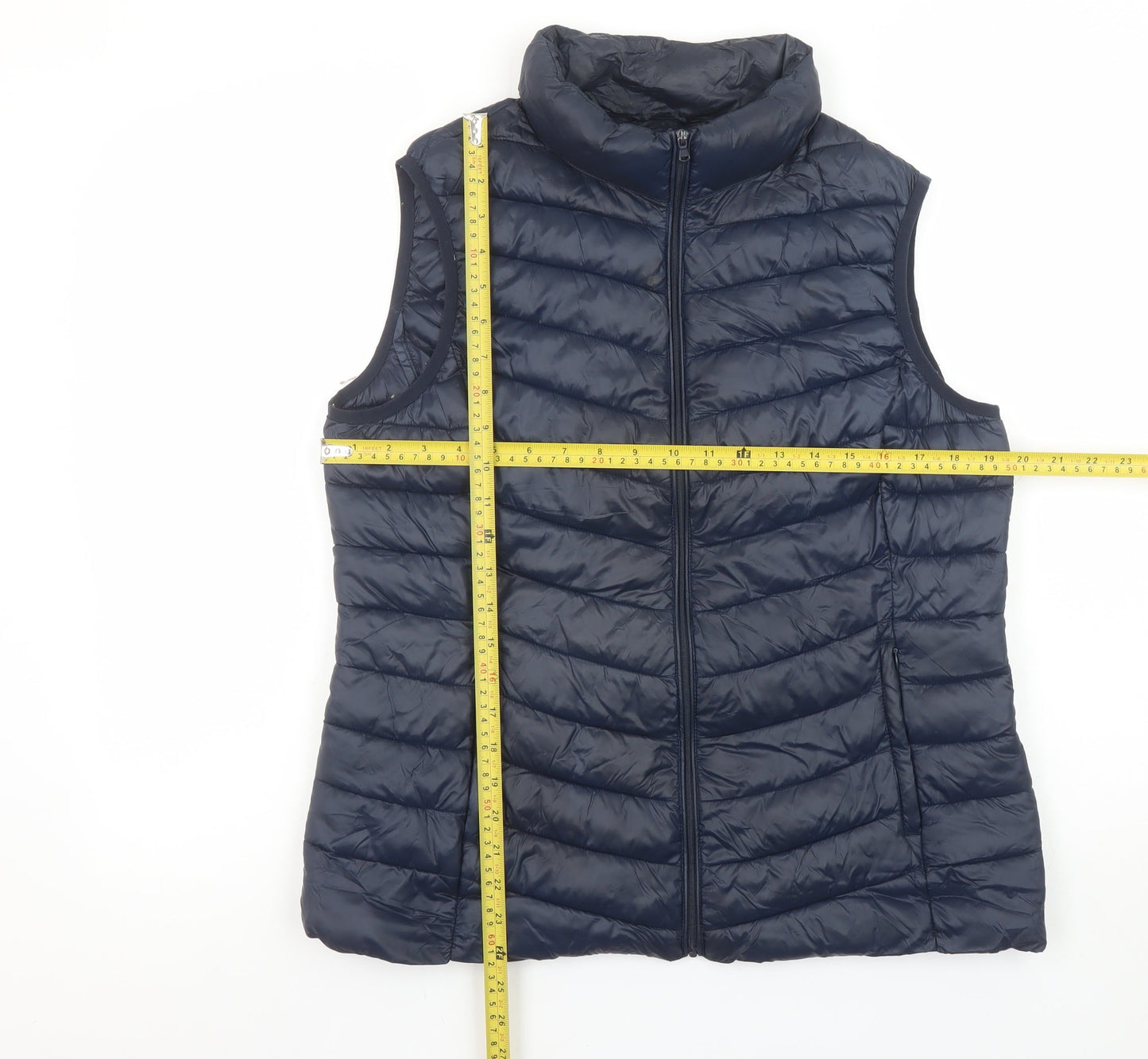 St. Bernard Men's Blue Puffer Waistcoat Medium 40in Full Zip Lightweight