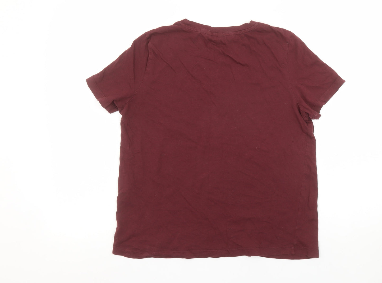 Vero Moda Women’s Red Cotton Crew Neck Short Sleeve T-Shirt Size S