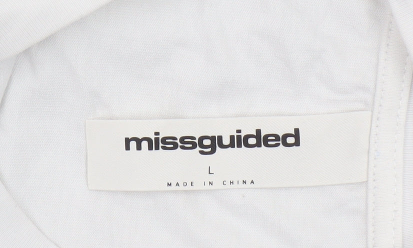 Missguided Women's White 'Future Mrs' Cotton T-Shirt Size L