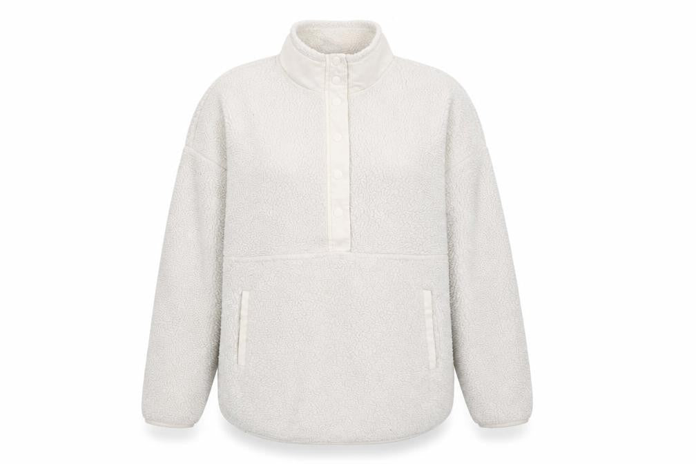 Dunnes Women's Cream Fleece Pullover Sweatshirt Medium