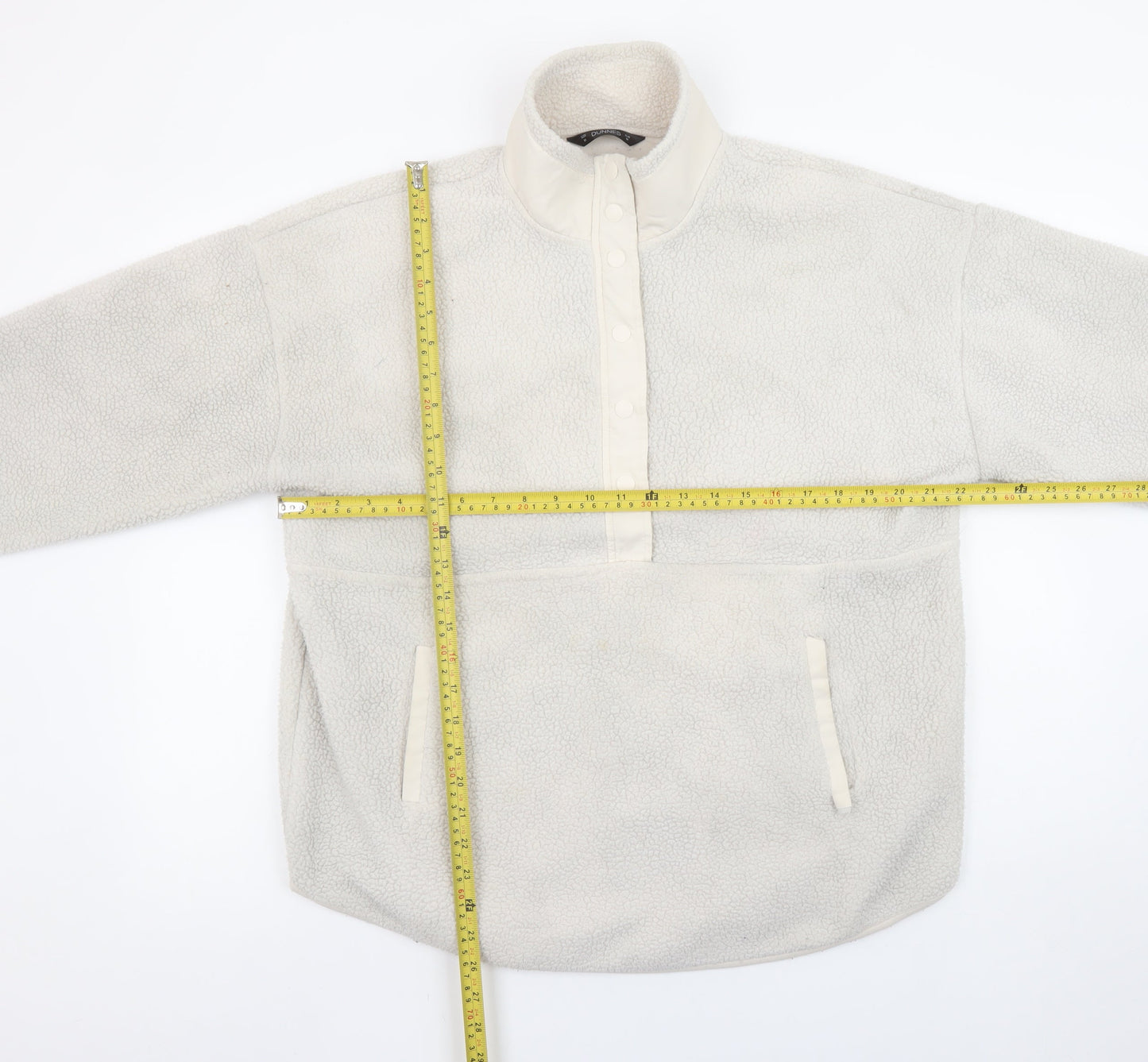 Dunnes Stores Women's Cream Fleece Pullover Sweatshirt Medium