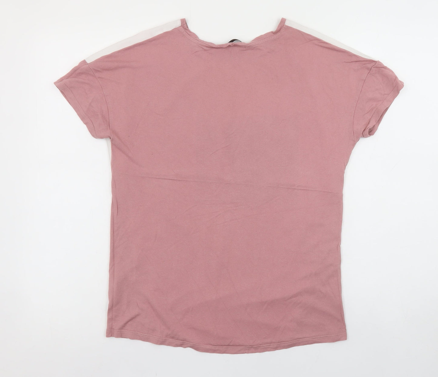 Dunnes Womens Pink Graphic Print Short Sleeve T-Shirt Size 8