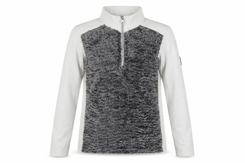 Dare 2b Women's Grey White 1/2 Zip Fleece Pullover UK 8