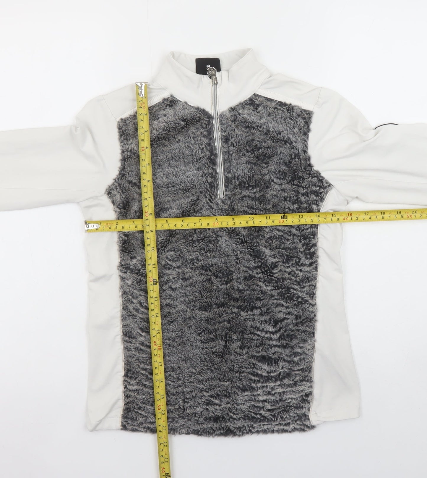 Dare 2B Women's Grey White 1/2 Zip Fleece Pullover UK 8