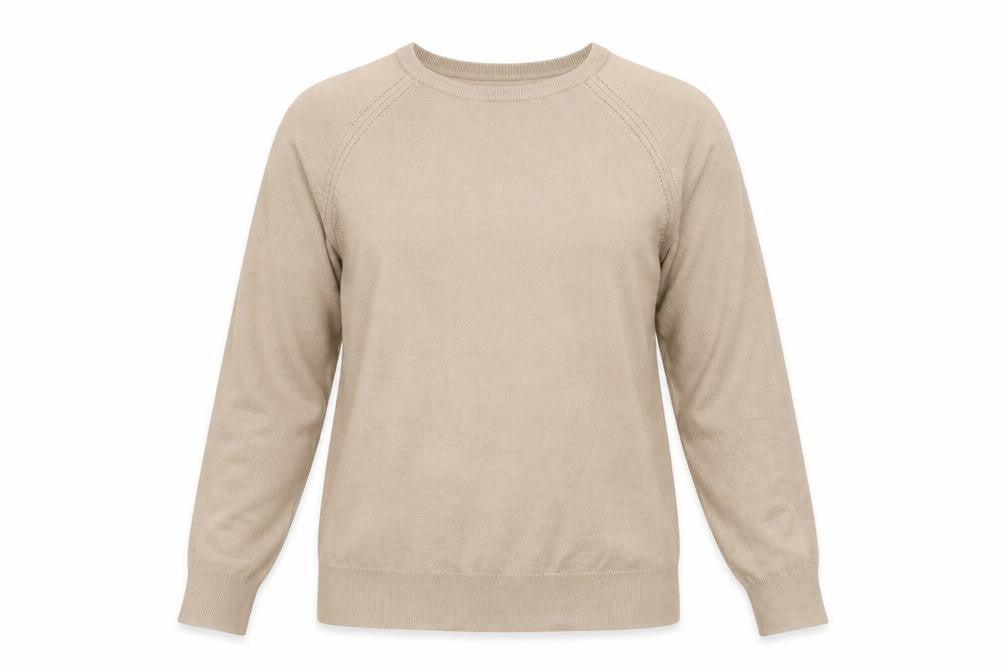 Dunnes Women’s Beige Long Sleeve Crew Neck Pullover Jumper Size S