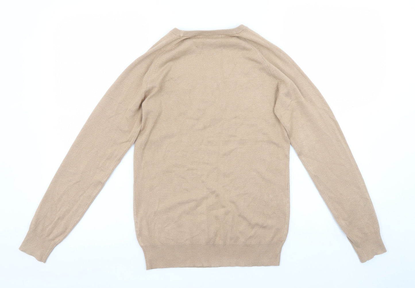 Dunnes Women’s Beige Long Sleeve Crew Neck Pullover Jumper Size S