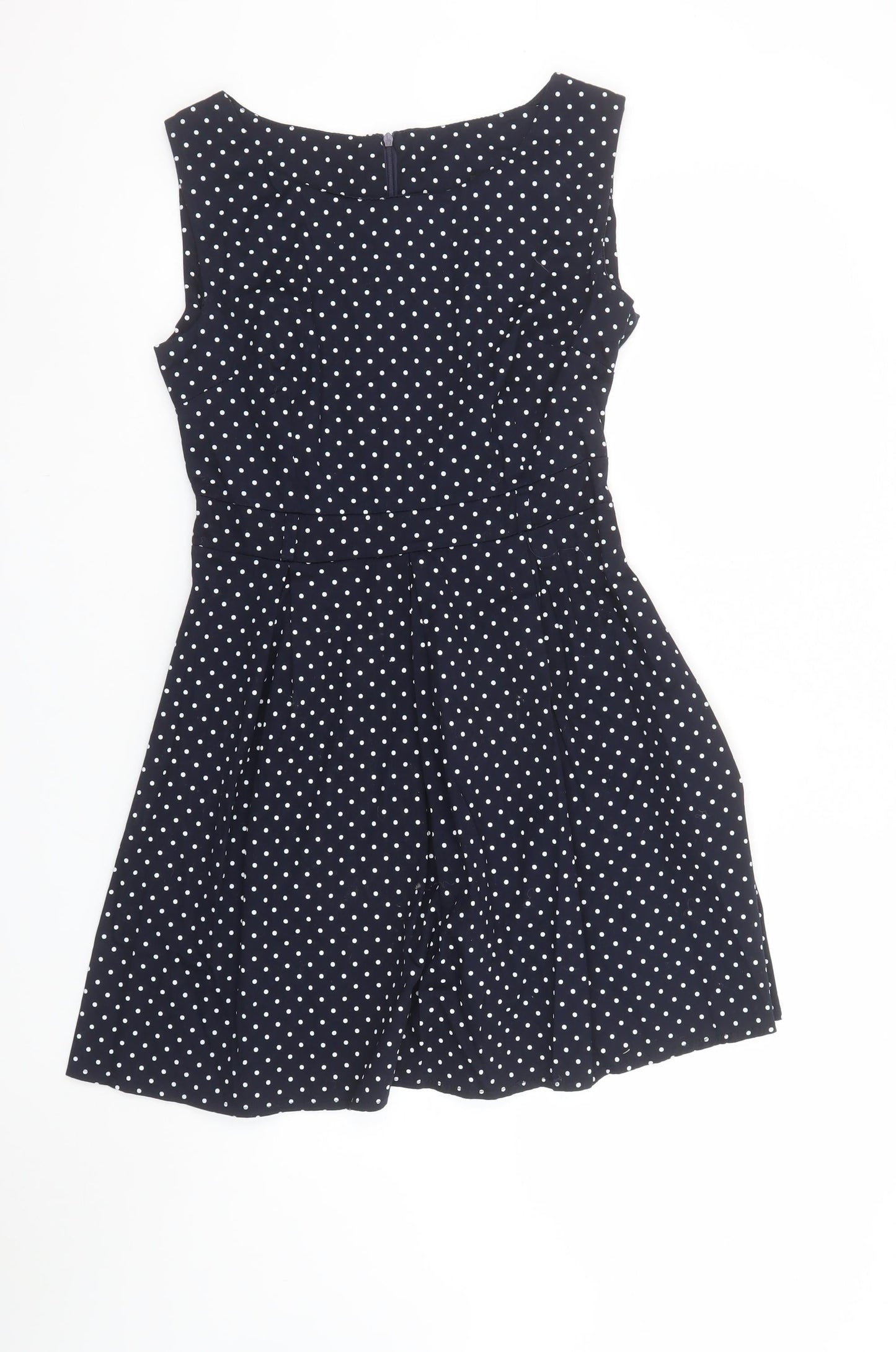 Izabel London Women’s Blue Polka Dot Fit & Flare Dress Size 12
