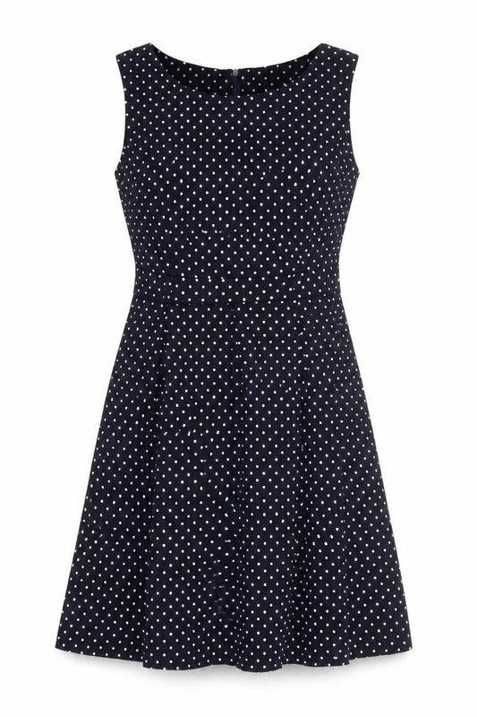 Izabel London Women’s Blue Polka Dot Fit & Flare Dress Size 12