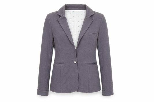 Dickins & Jones Women’s Grey Cotton Blend Blazer UK 10 Single-Breasted Jacket
