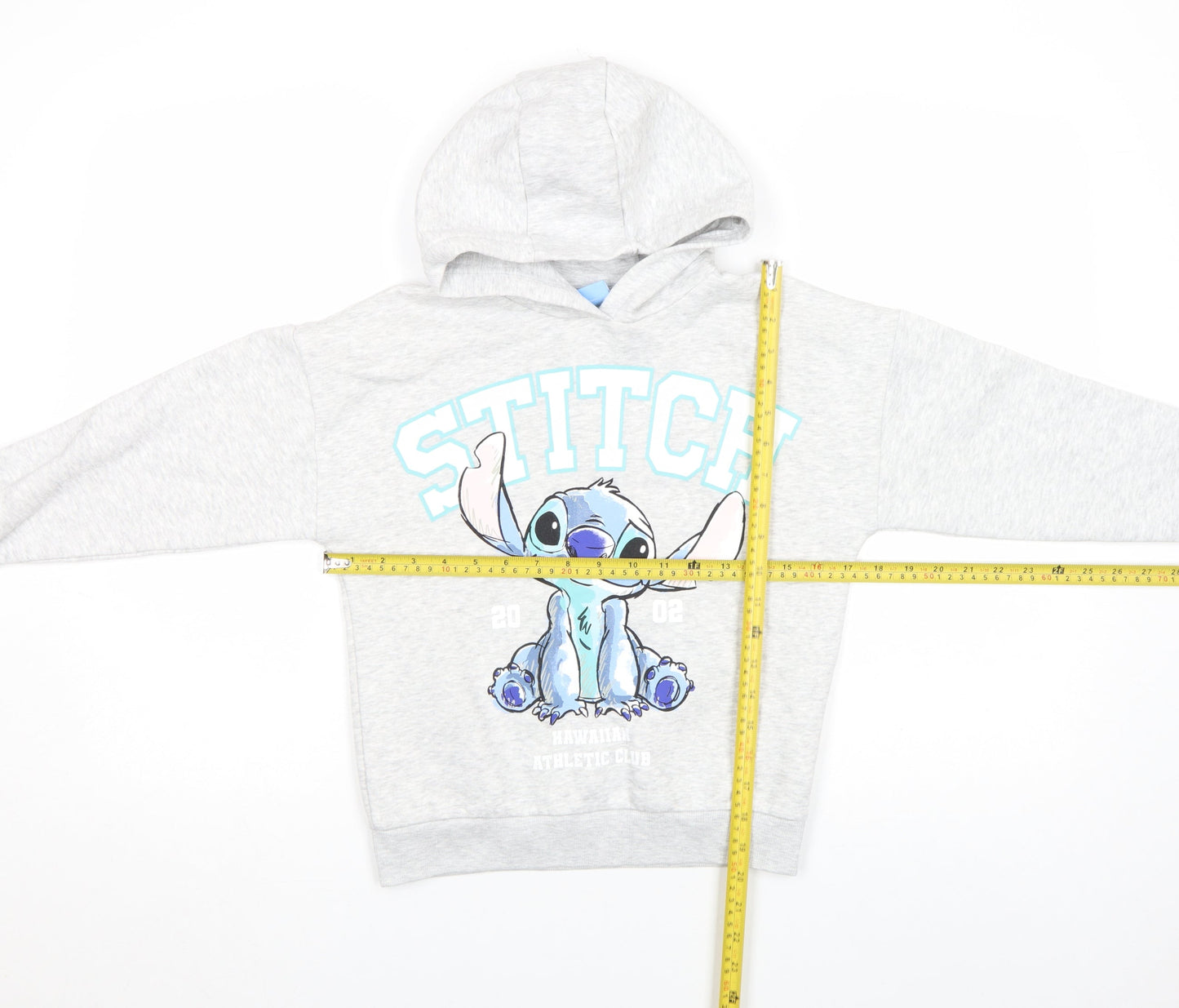 Disney Girls Grey Stitch Pullover Hoodie 6 Years Fleece Long Sleeve