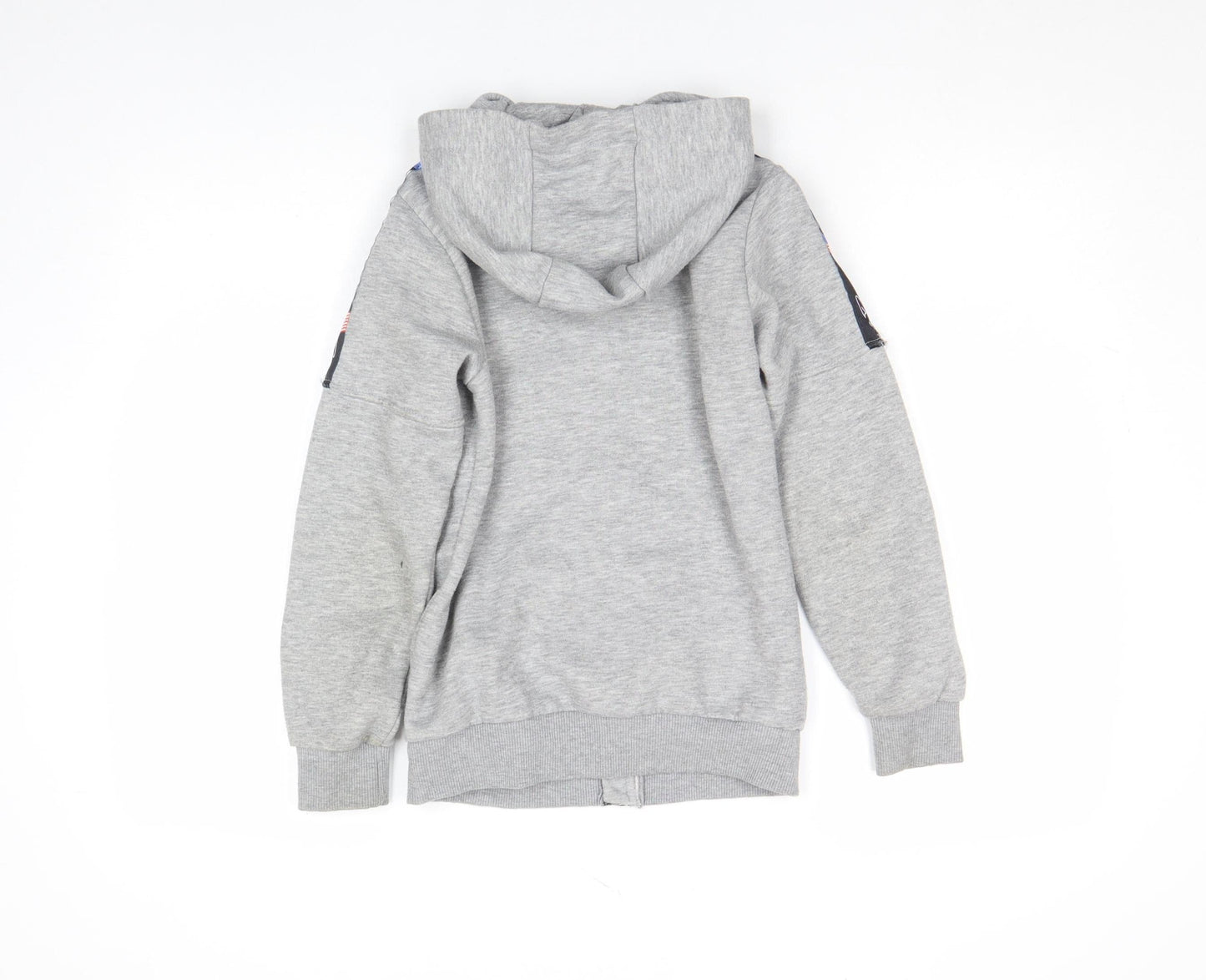 Supply & Demand Boys Grey Full Zip Hoodie 10-12 Years American Flag Design