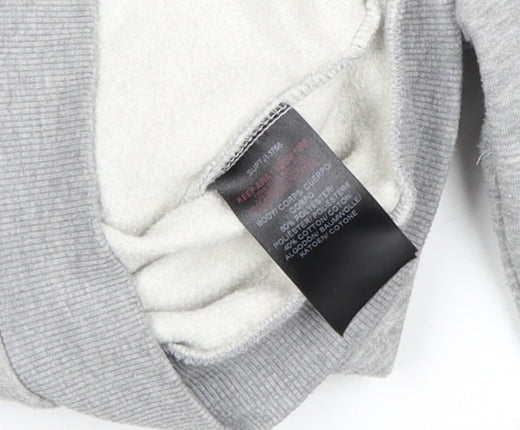 Supply & Demand Boys Grey Full Zip Hoodie 10-12 Years American Flag Design
